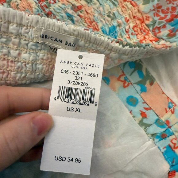 American Eagle Outfitters Women's Multi Floral Crop Top XL - Picture 8 of 9